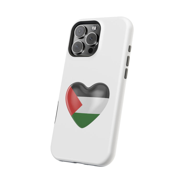MagSafe Tough Cases with Palestinian flag in heart shape