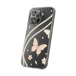 Butterfly Pearl Impact-Resistant Clear iPhone Case - iPhone 17 / Without gift packaging - Shamo's