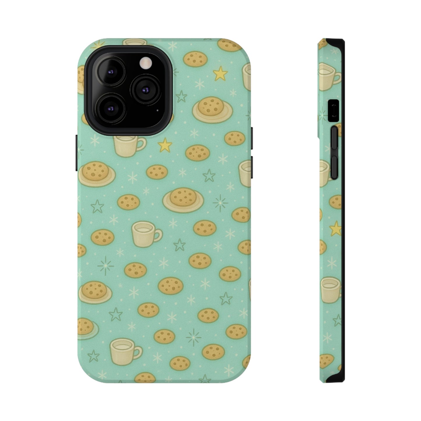 Cookie & Coffee Pattern Tough iPhone Case — Impact-Resistant