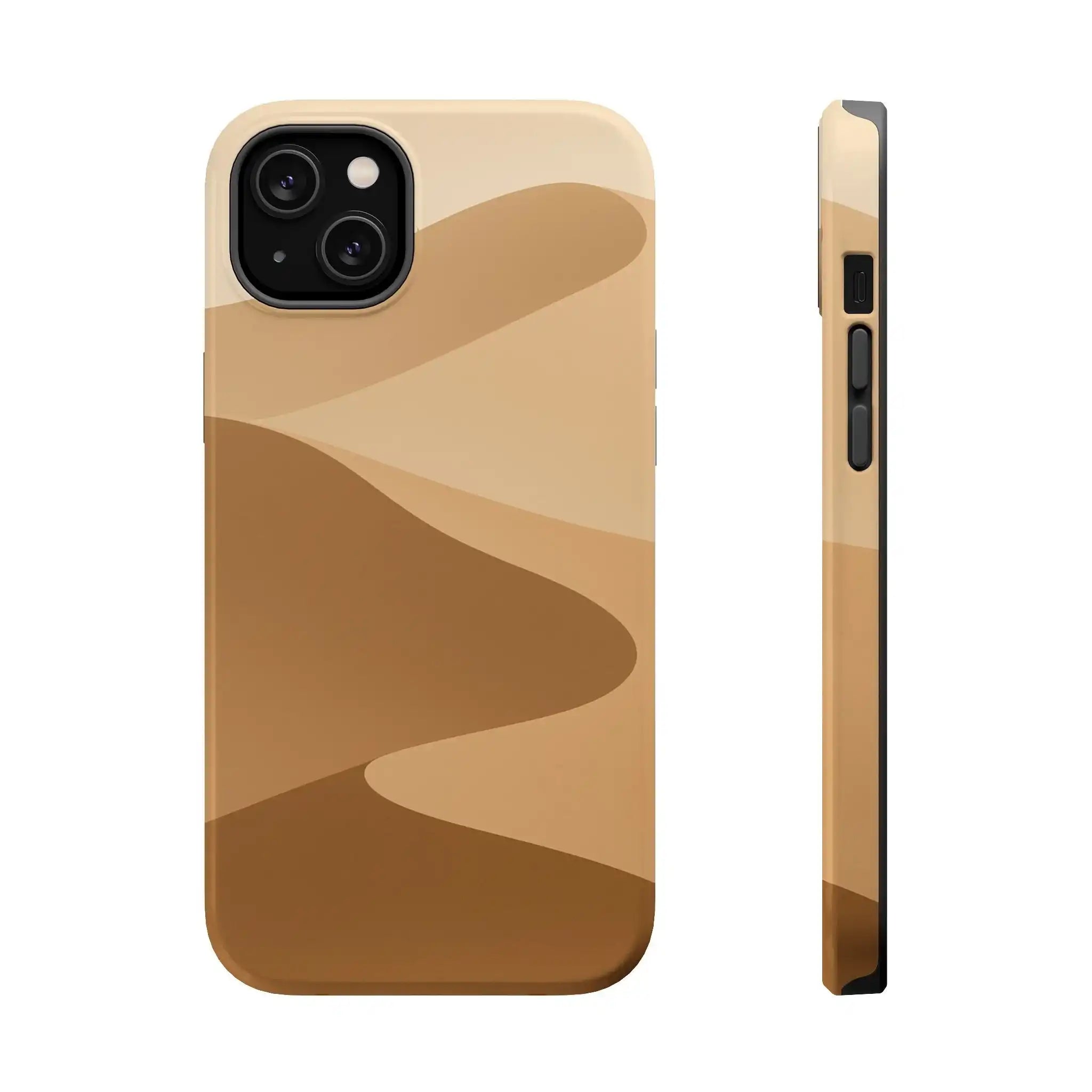 Neutral Desert Wave Design iPhone Case | MagSafe  Shamo's iPhone 14 Plus / Glossy