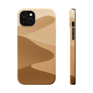 Neutral Desert Wave Design iPhone Case | MagSafe  Shamo's iPhone 14 Plus / Glossy