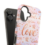 Universal Love Multilingual MagSafe Compatible Phone Case — Impact‑Resistant Protective Cover - iPhone 17 Pro Max / Glossy - Shamo's