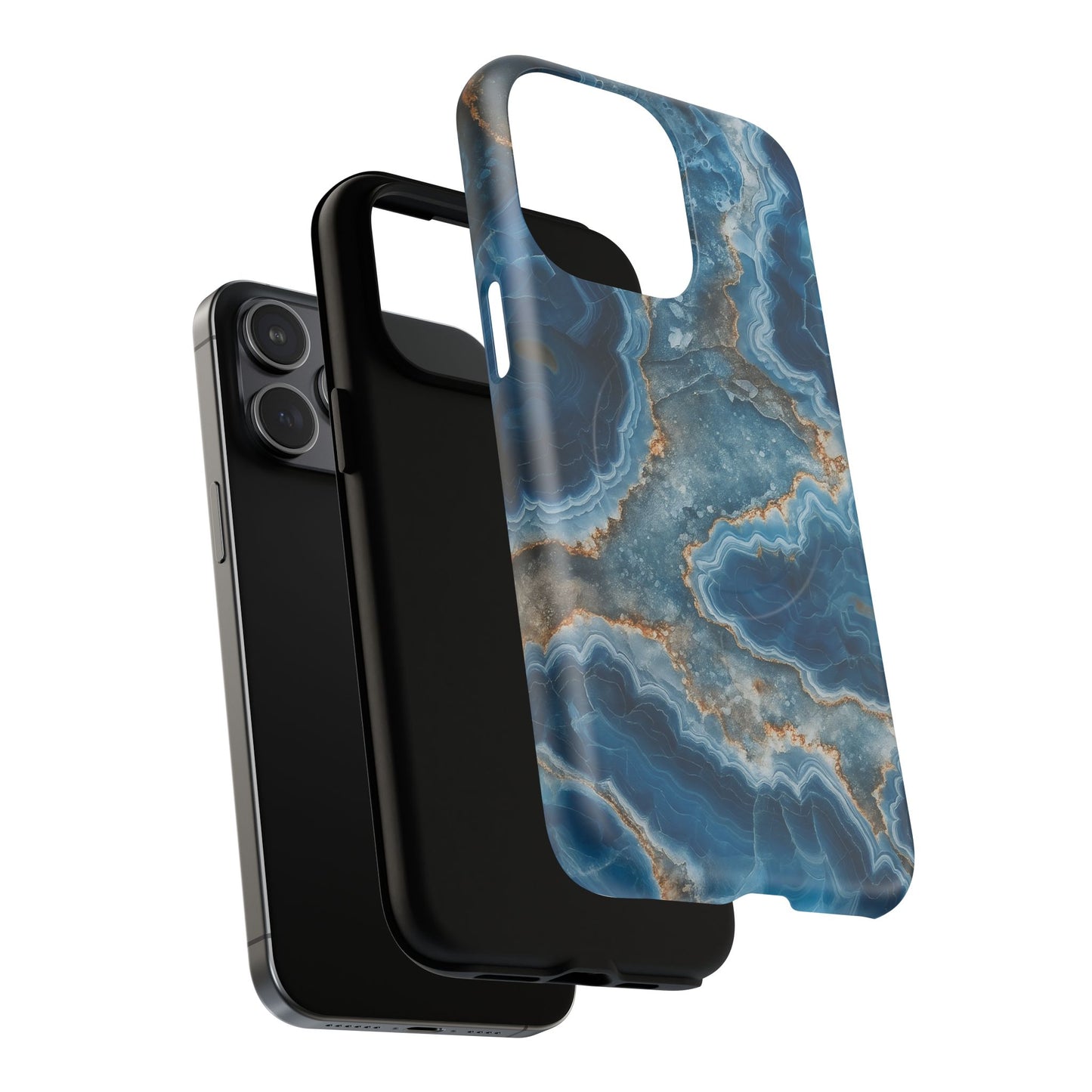 Blue Agate Marble iPhone Case —with MagSafe - Shamo's