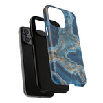 Blue Agate Marble iPhone Case —with MagSafe - Shamo's