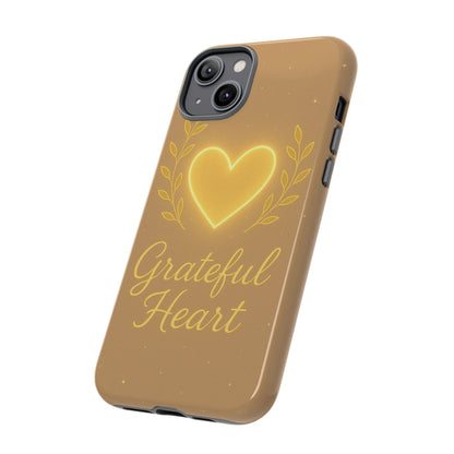 Grateful Heart iPhone Case — Warm Neon Heart