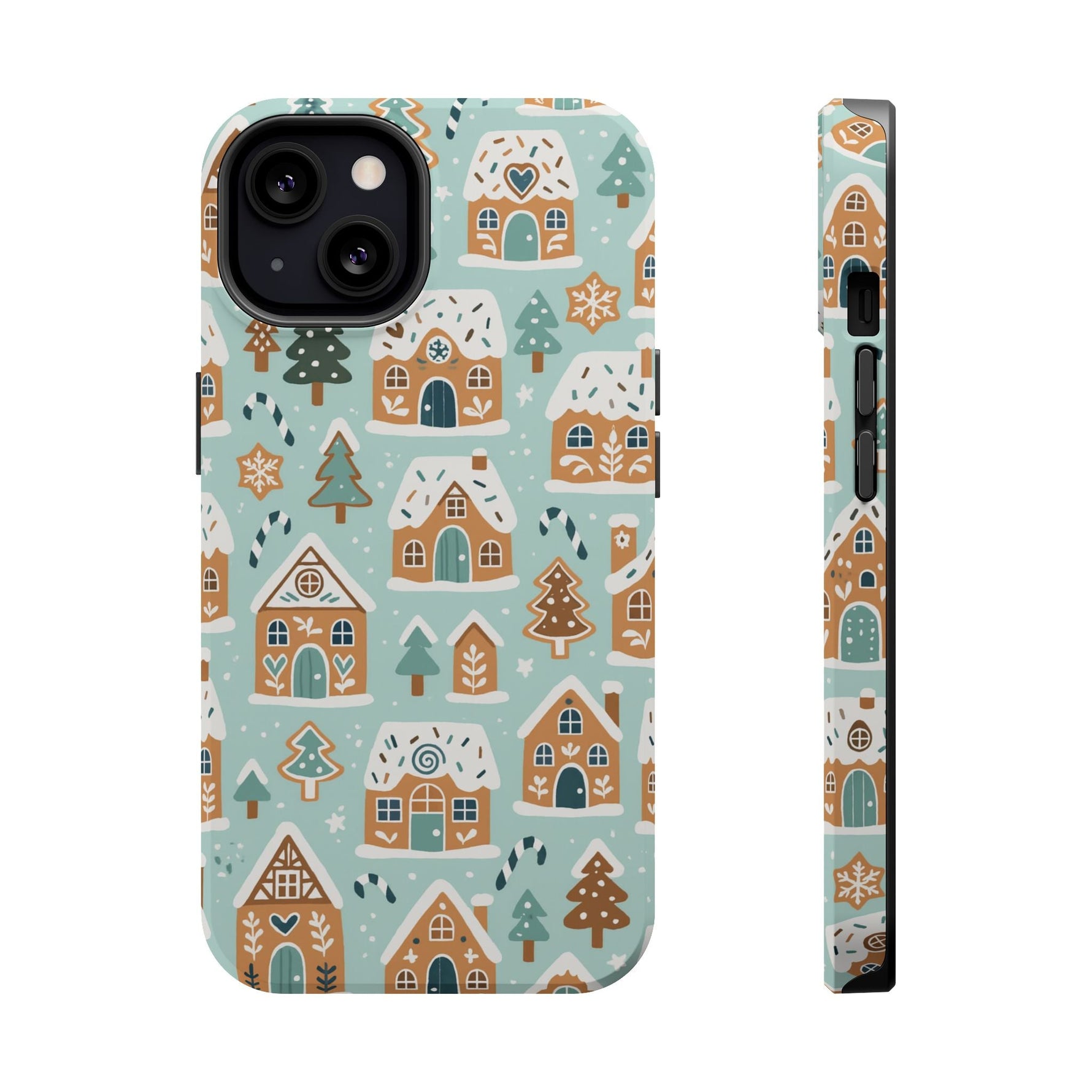 Winter Gingerbread Village Holiday Theme iPhone Case with MagSafe compatibility  Shamo's iPhone 13 / Matte