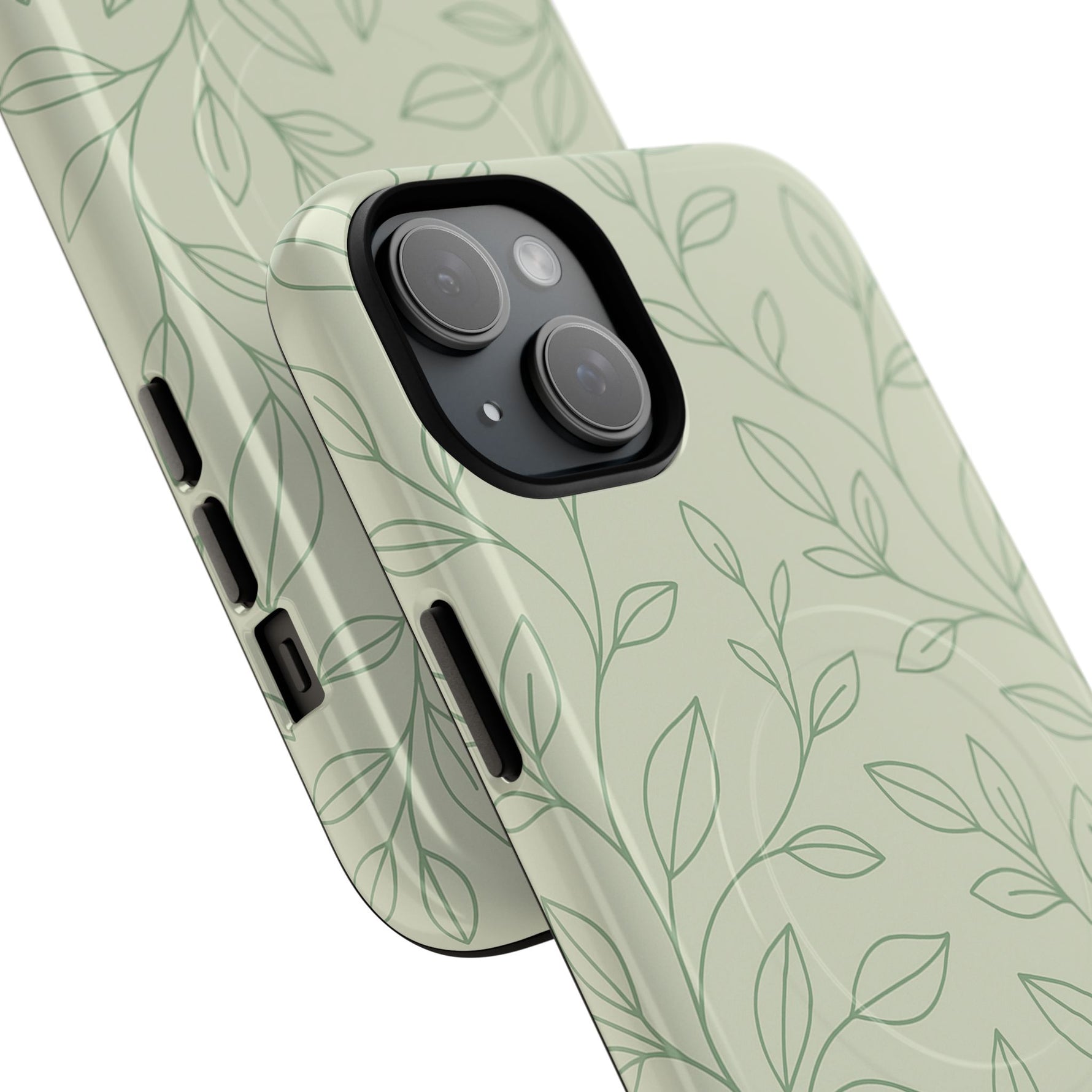 Sage Botanical Leaves Floral iPhone Case | MagSafe - Shamo's