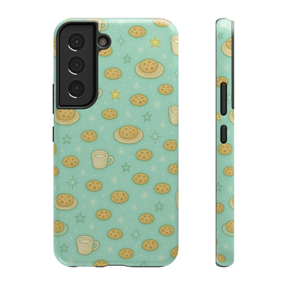 Cookie & Coffee Pattern Tough iPhone Case — Impact-Resistant
