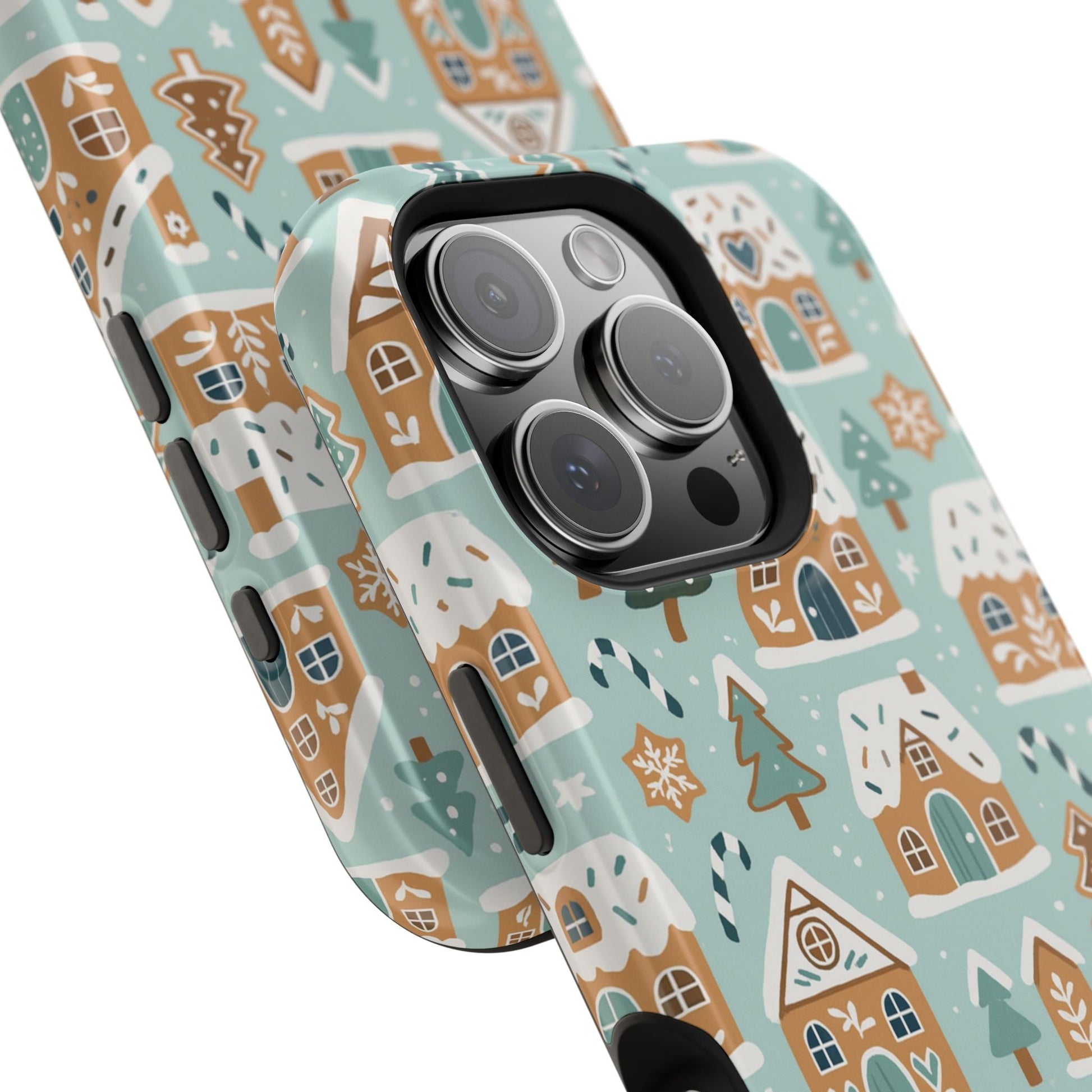 Winter Gingerbread Village Holiday Theme iPhone Case with MagSafe compatibility  Shamo's