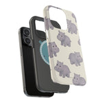 Cute Tiny Hippo Magnetic Impact-Resistant Phone Case
