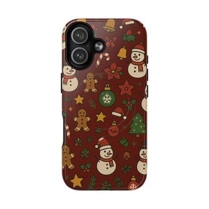 Snowman & Gingerbread Tough iPhone Case (MagSafe compatible)