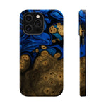 Blue Swirl & Burl Wood Impact iPhone Case | MagSafe compatible  Shamo's