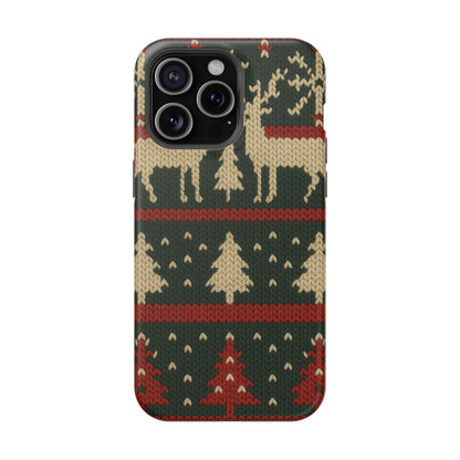Holiday Reindeer Knit iPhone Case | compatible with MagSafe