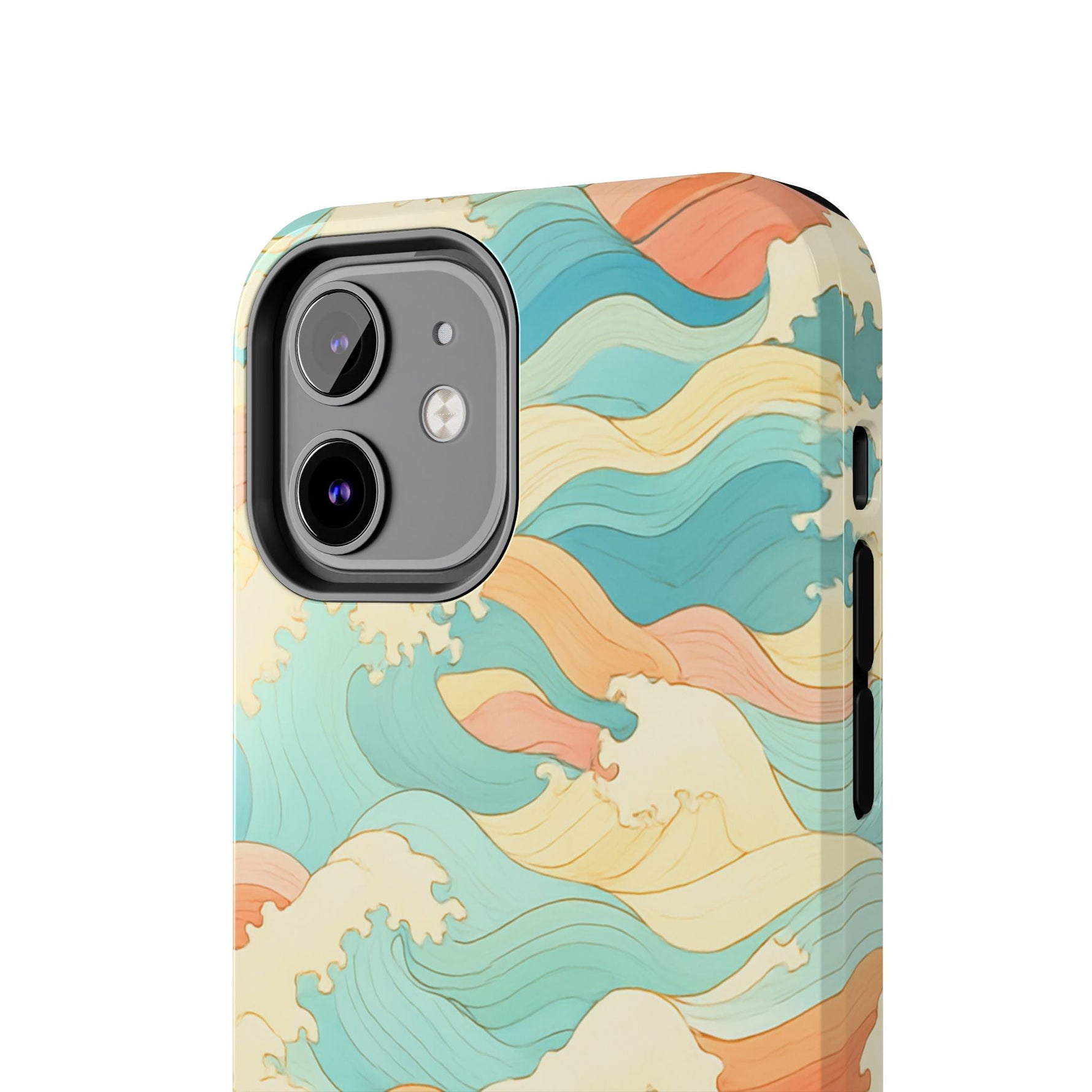 Ocean Wave Tough Phone Case — Pastel Retro Surf Pattern  Shamo's