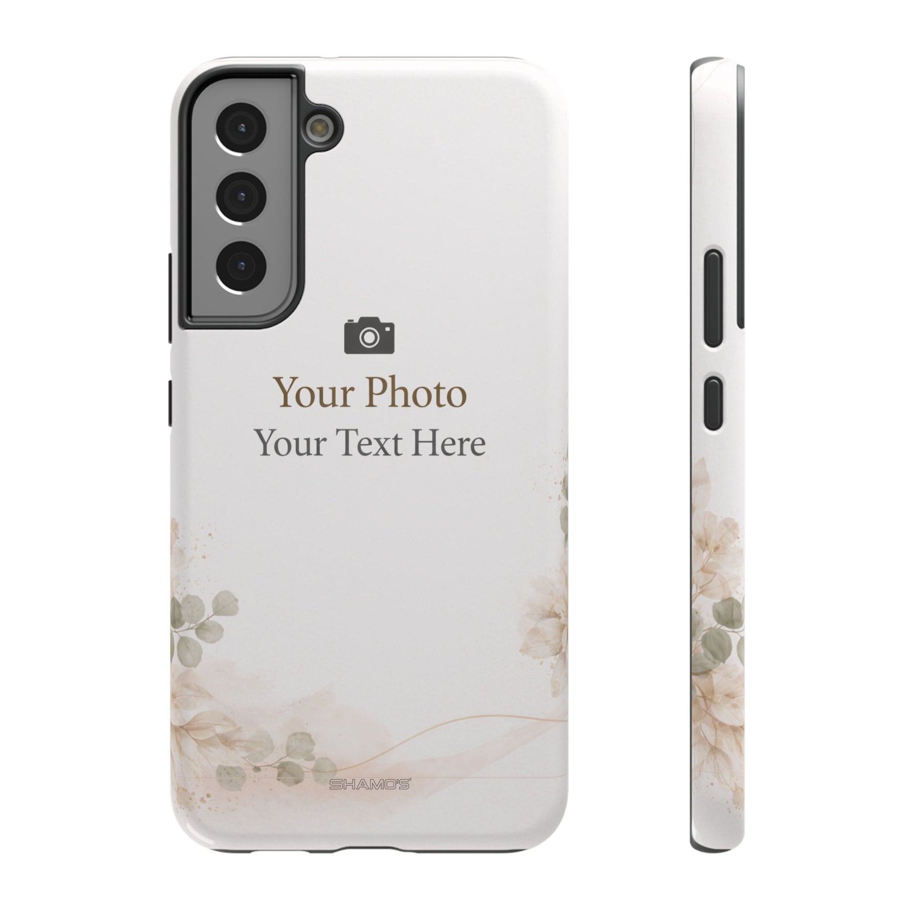 Personalizable Impact-Resistant Phone Case — Add Photo & Text - Samsung Galaxy S22 Plus / Glossy / Without gift packaging - Shamo's