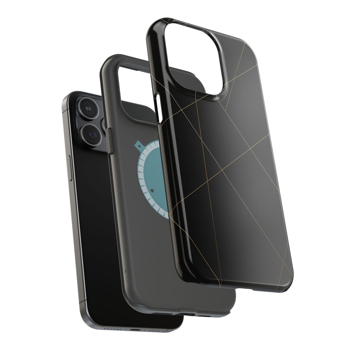 Black Geometric Design iPhone Case | MagSafe  Shamo's
