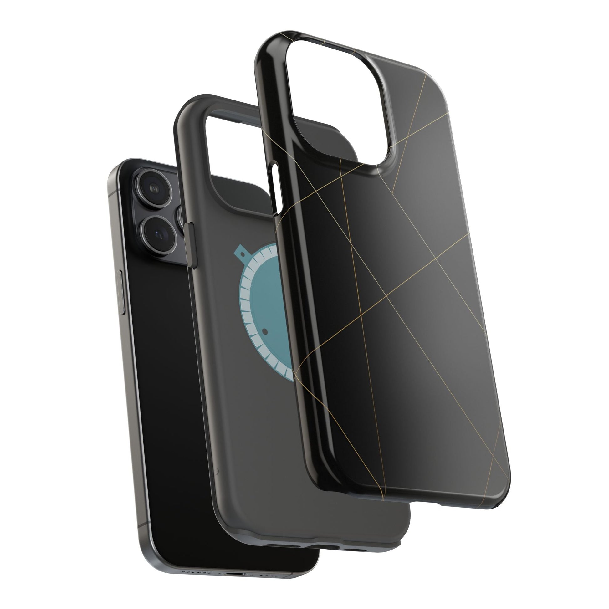 Black Geometric Design iPhone Case | MagSafe  Shamo's