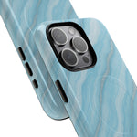 Sky Blue Marble iPhone Case with MagSafe - Shamo's