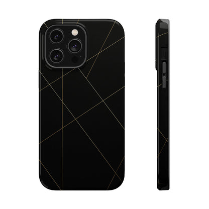 Black Geometric Design iPhone Case | MagSafe  Shamo's iPhone 14 Pro Max / Glossy