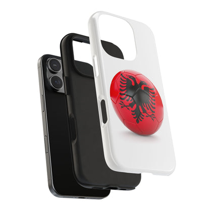 Tough Phone Cases with Albanian soccer flag