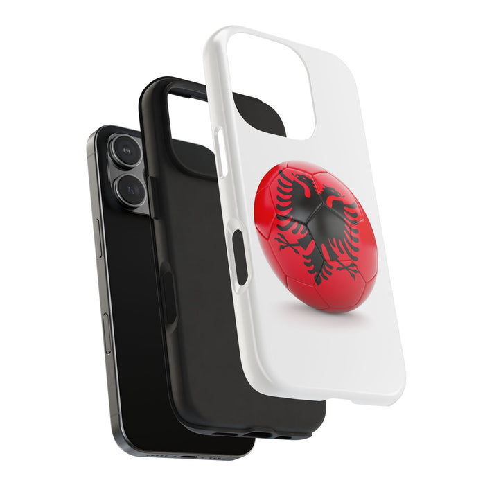 Tough Phone Cases with Albanian soccer flag