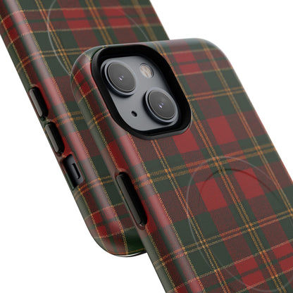 Plaid Holiday iPhone Case — Red & Green Tartan (MagSafe compatible)