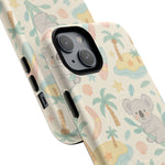 Australia Hand-Drawn Koala Beach iPhone Case — Cute Tropical Palm & Surf Print | with MagSafe  Shamo's