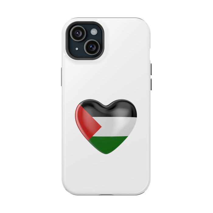 MagSafe Tough Cases with Palestinian flag in heart shape