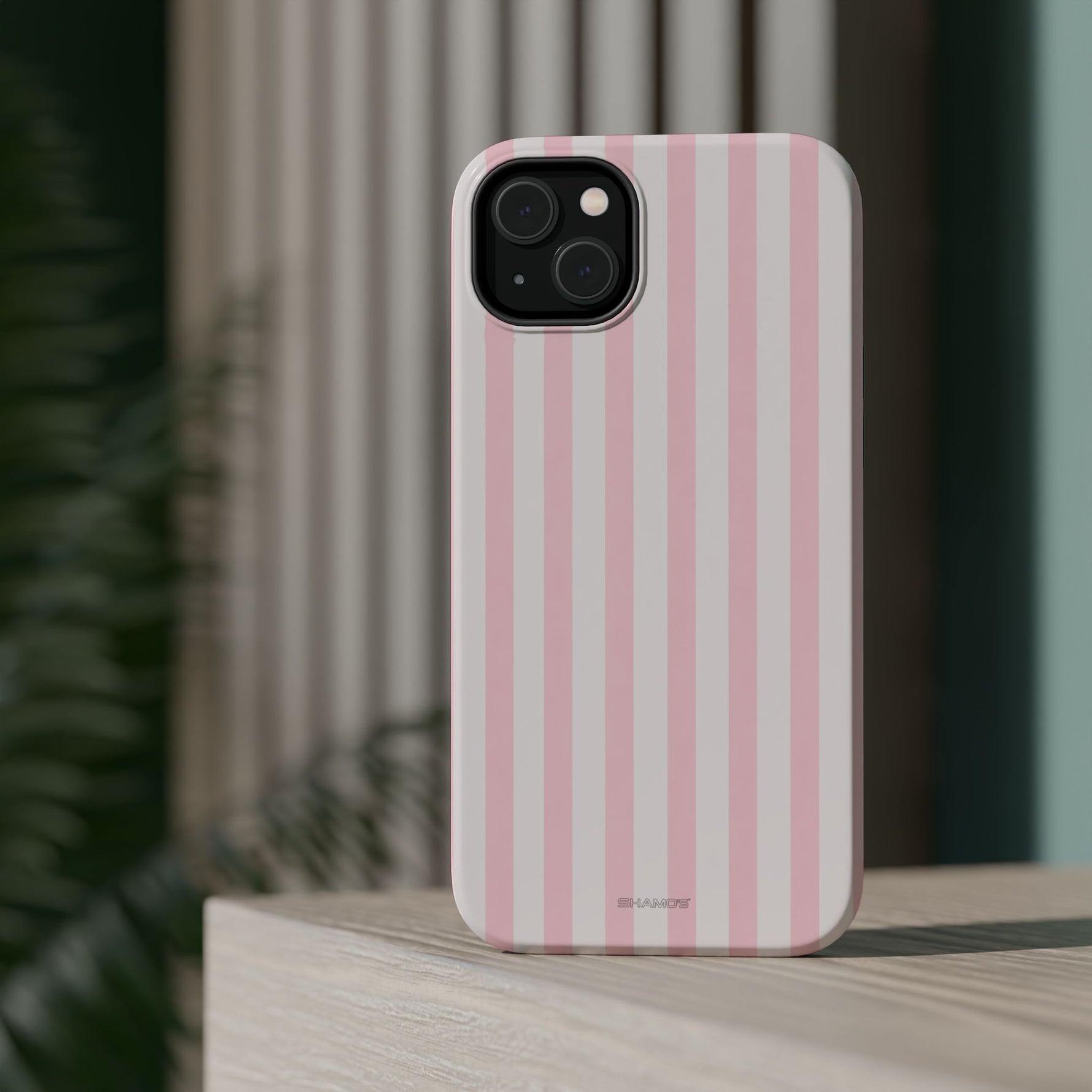 Pink Stripe Impact-Resistant Phone Case | MagSafe