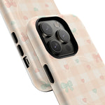Sweet Pastel Checkered Bows Case for iPhone | MagSafe - Shamo's