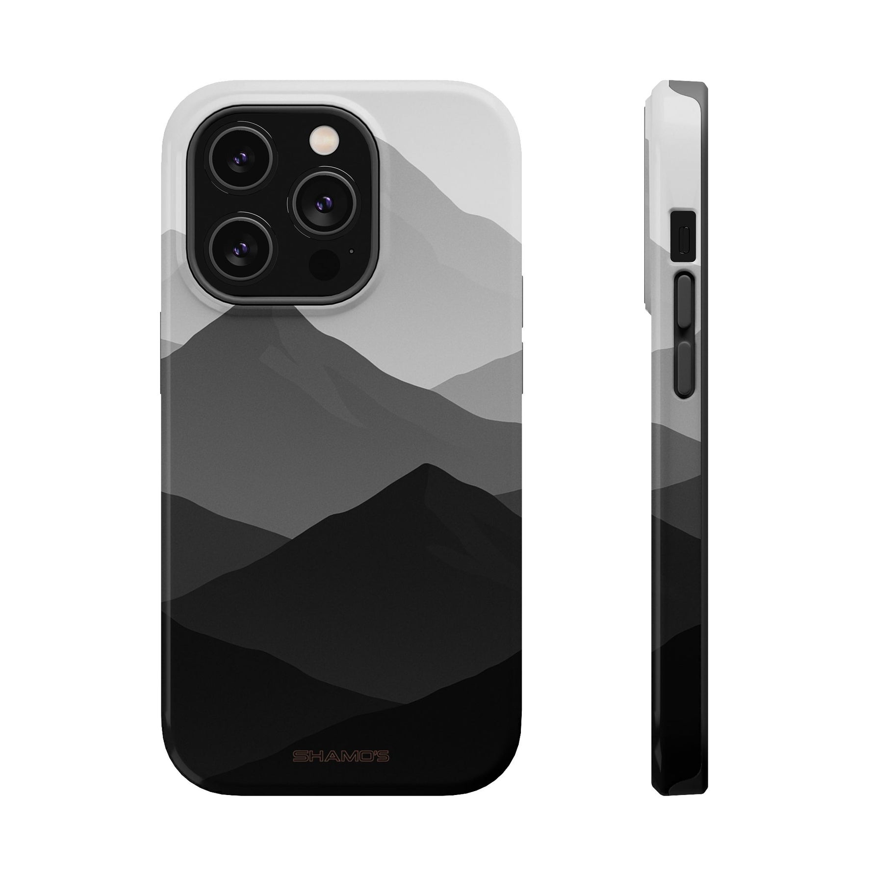 Monochrome Mountain Design iPhone Case | MagSafe