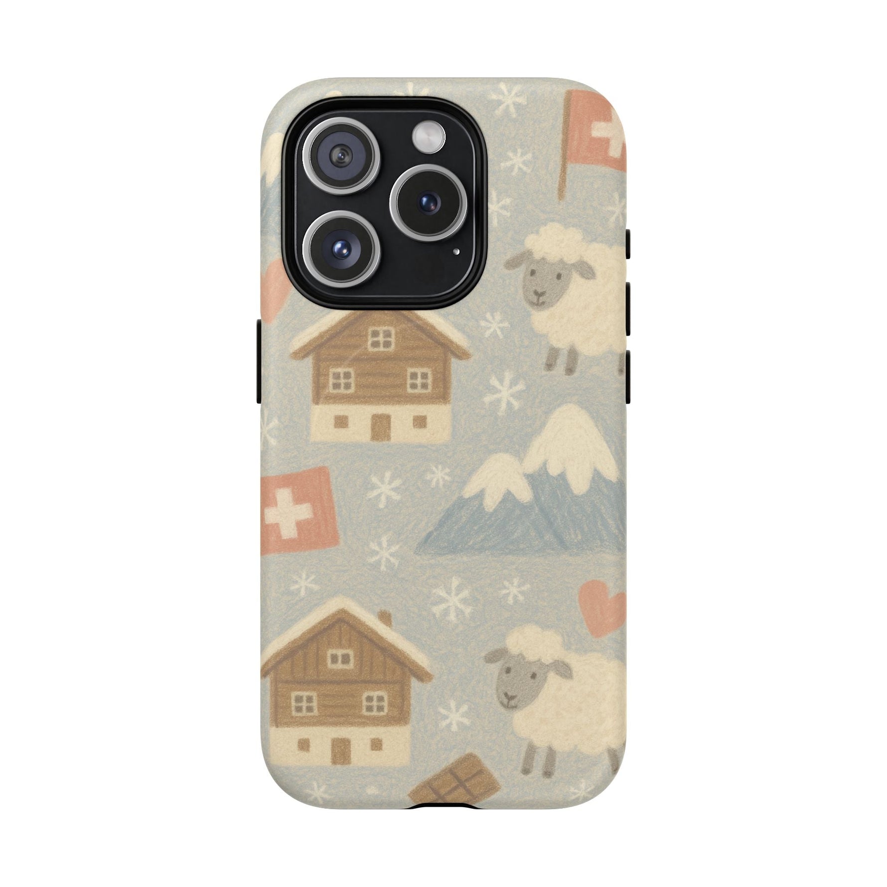 Swiss Chalet Sheep Pattern Tough MagSafe iPhone Case  Shamo's iPhone 15 Pro / Matte