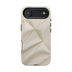 Beige Gold Geometric Luxury Series iPhone Case with MagSafe - Shamo's