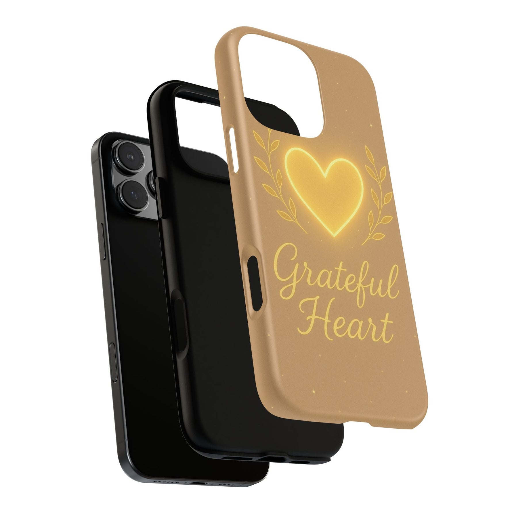 Grateful Heart iPhone Case — Warm Neon Heart  Shamo's