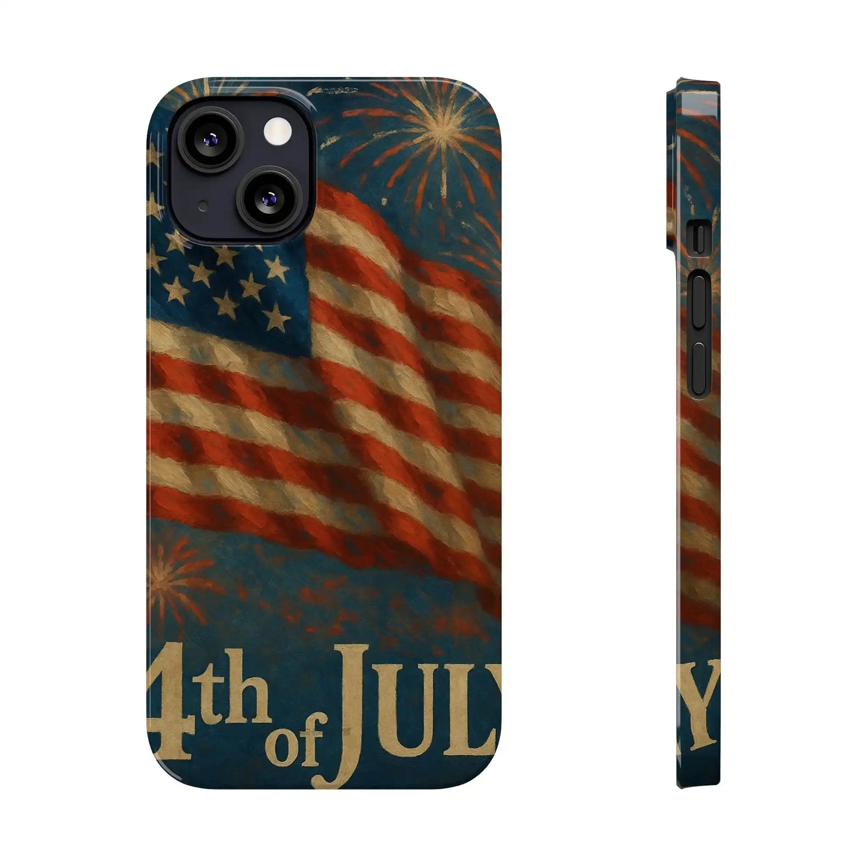 Fundas delgadas para teléfono con la inscripción 4 de julio para iPhone 17 y más