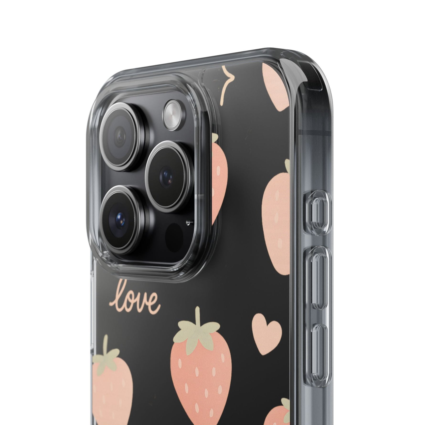 Sweet Love Strawberry Clear iPhone Case | MagSafe  Shamo's