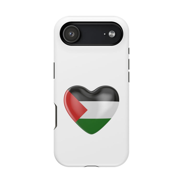 MagSafe Tough Cases with Palestinian flag in heart shape