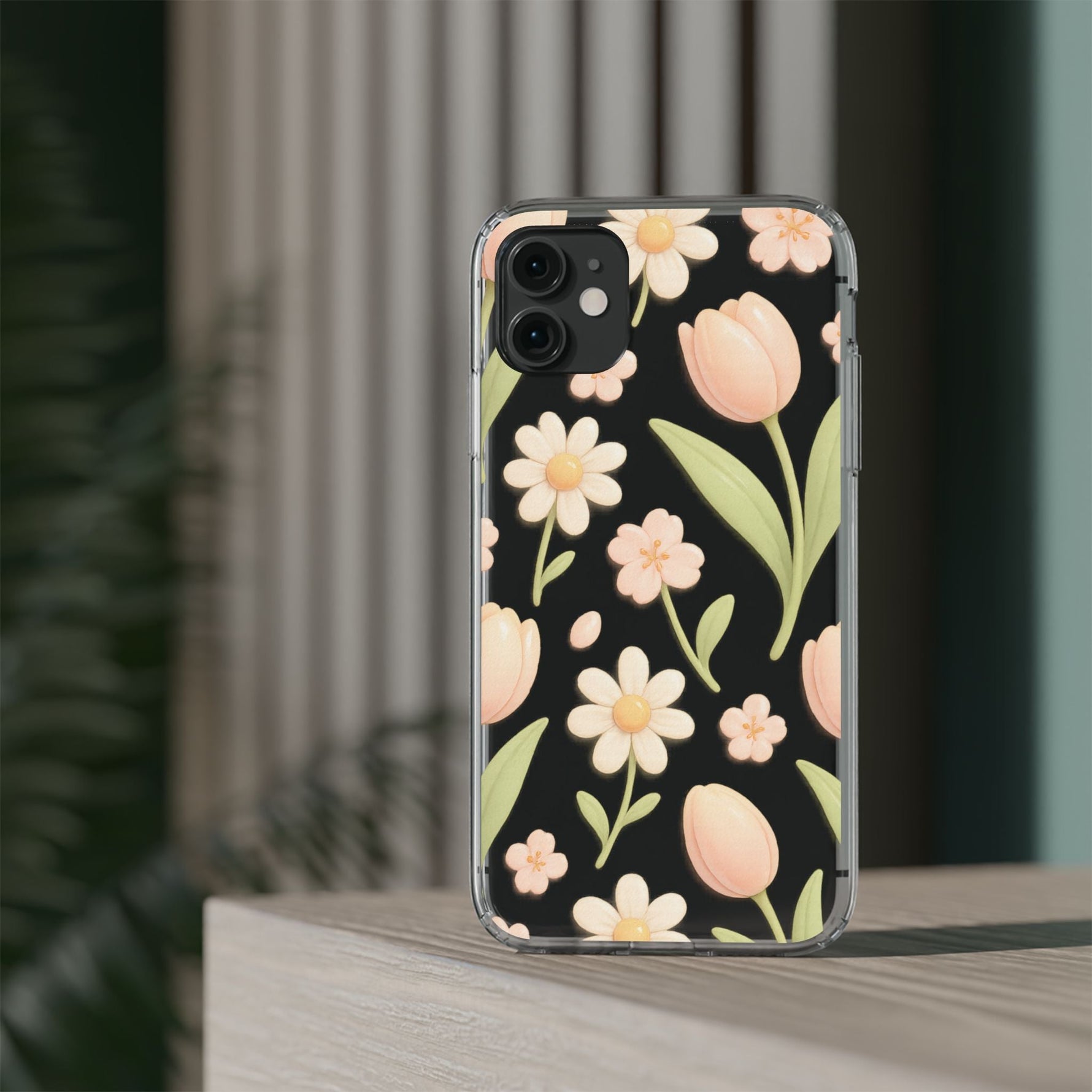 Floral Impact-Resistant Clear iPhone Case  Shamo's