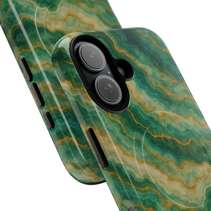 Green Marble iPhone Case with MagSafe