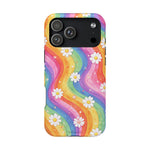 Rainbow Daisy Magnetic Impact-Resistant Phone Case with MagSafe Compatibility - iPhone 17 Pro Max / Matte - Shamo's