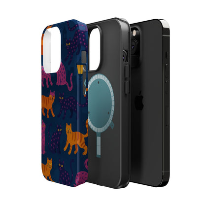Colorful Cat Phone Case - MagSafe Impact-Resistant