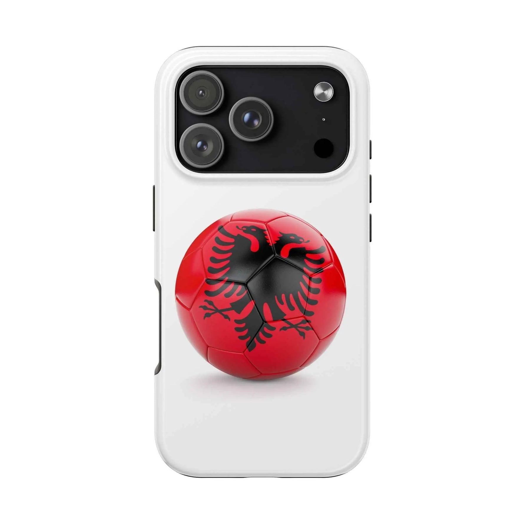 Tough Phone Cases with Albanian soccer flag