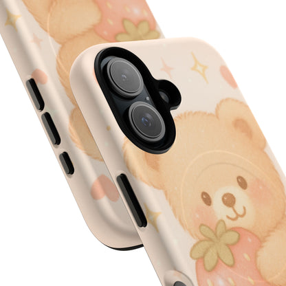 Strawberry Teddy iPhone Case with MagSafe
