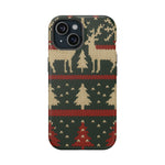 Holiday Reindeer Knit iPhone Case | compatible with MagSafe  Shamo's iPhone 15 / Matte
