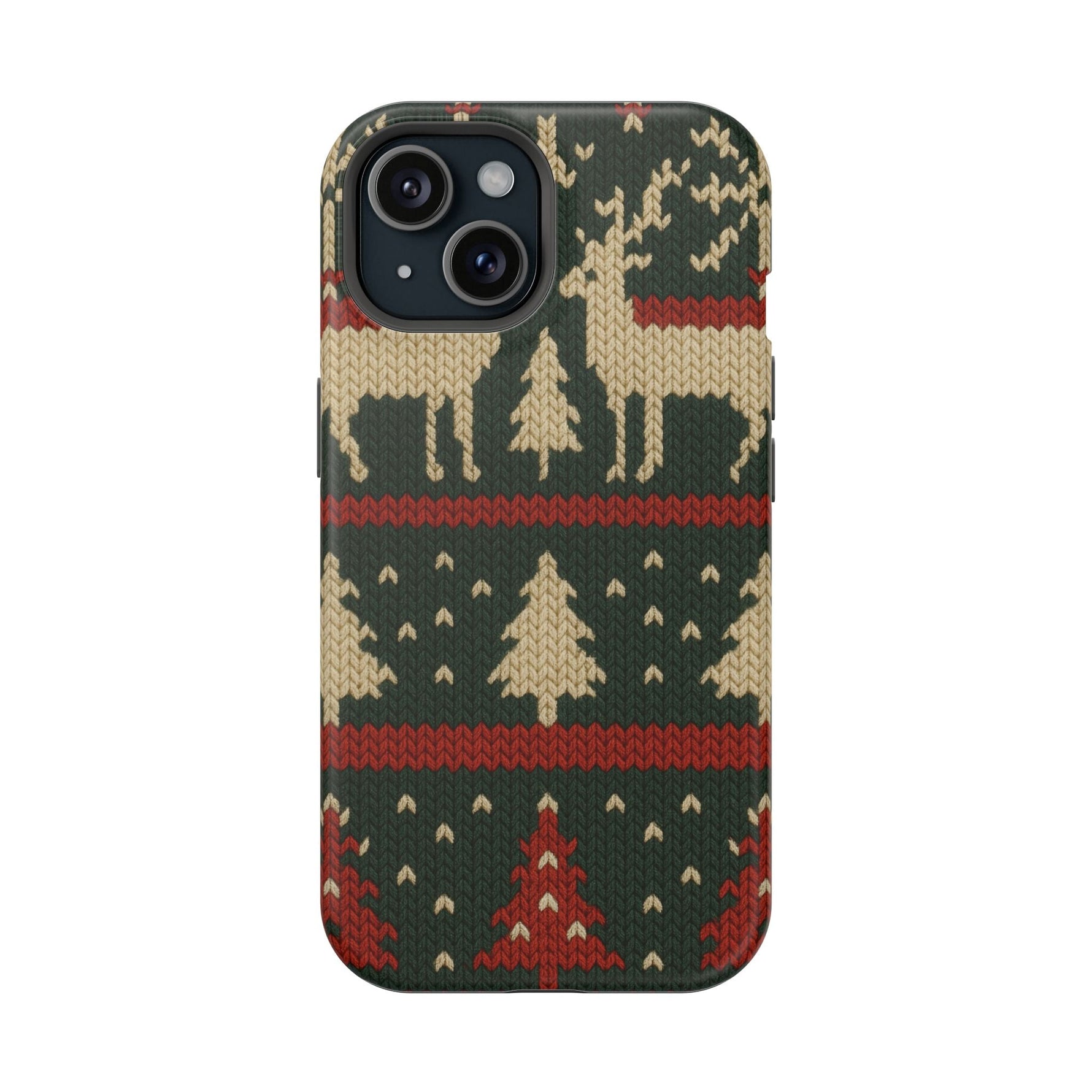 Holiday Reindeer Knit iPhone Case | compatible with MagSafe  Shamo's iPhone 15 / Matte