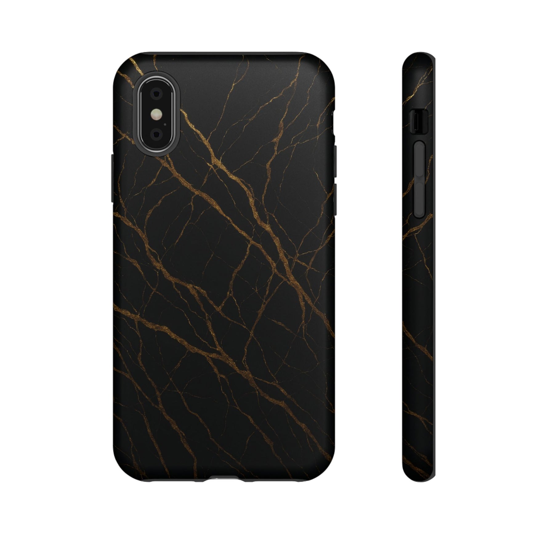 Black Marble Tough iPhone Case - Shamo's