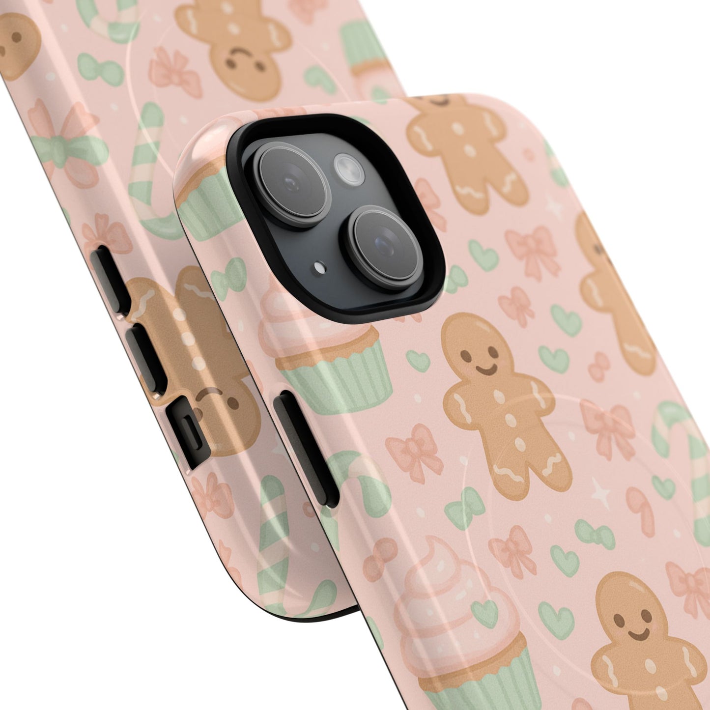 Gingerbread Candy Holiday Tough iPhone Case | compatible with MagSafe