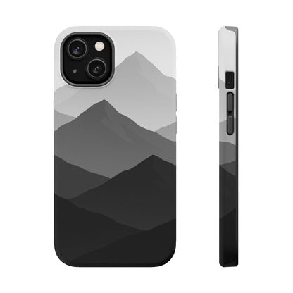 Monochrome Mountain Design iPhone Case | MagSafe  Shamo's iPhone 14 / Matte