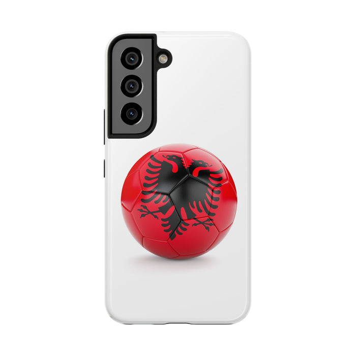 Tough Phone Cases with Albanian soccer flag