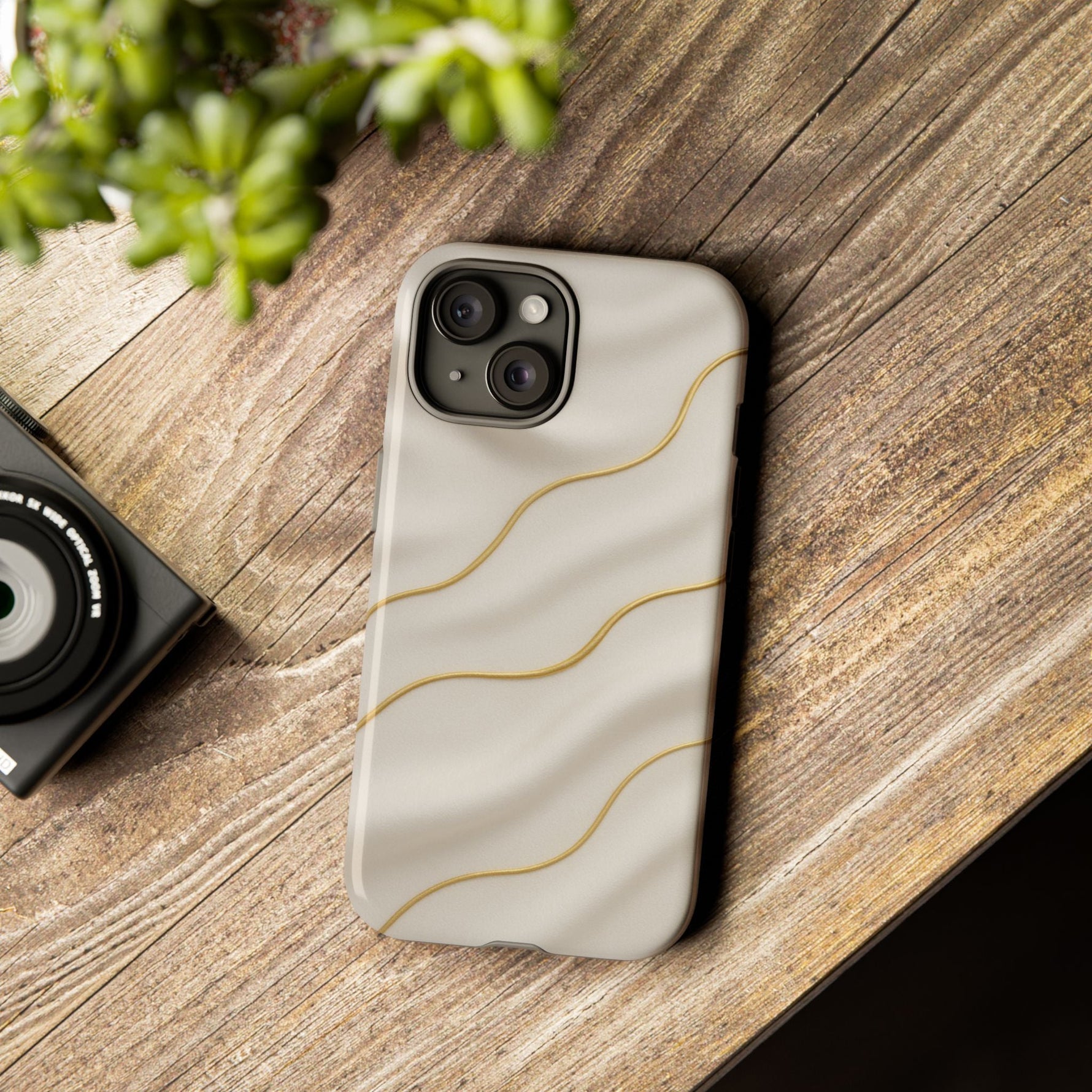 Elegant Gold Wave Tough iPhone Case  Shamo's